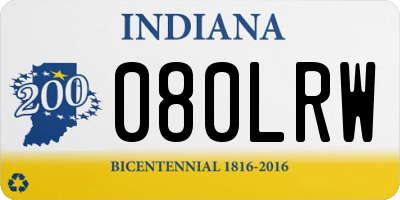 IN license plate 080LRW
