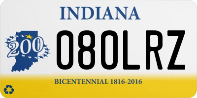 IN license plate 080LRZ