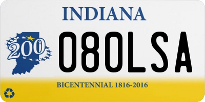 IN license plate 080LSA