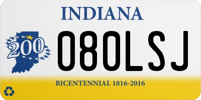 IN license plate 080LSJ