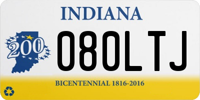 IN license plate 080LTJ