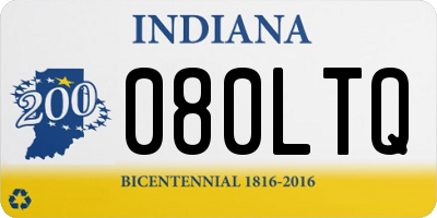 IN license plate 080LTQ