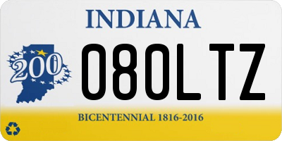 IN license plate 080LTZ