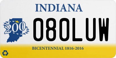 IN license plate 080LUW