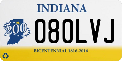 IN license plate 080LVJ