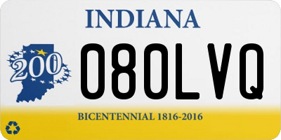 IN license plate 080LVQ
