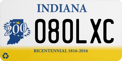 IN license plate 080LXC