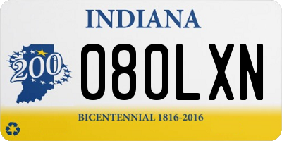 IN license plate 080LXN