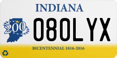 IN license plate 080LYX