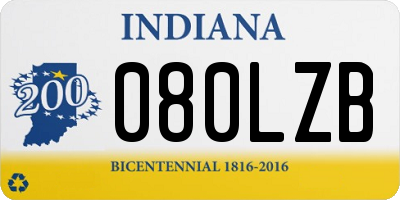 IN license plate 080LZB
