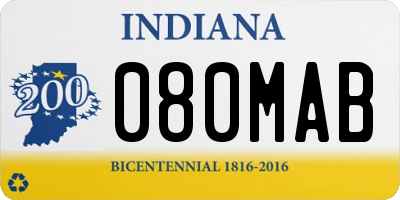 IN license plate 080MAB