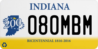 IN license plate 080MBM