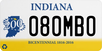 IN license plate 080MBO