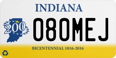 IN license plate 080MEJ