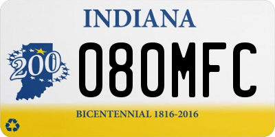 IN license plate 080MFC