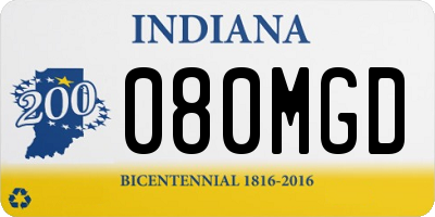 IN license plate 080MGD