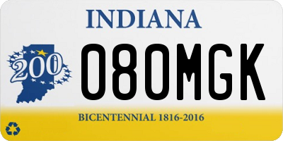 IN license plate 080MGK
