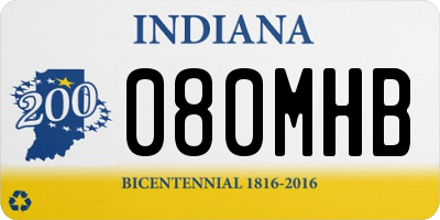 IN license plate 080MHB