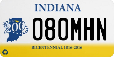 IN license plate 080MHN