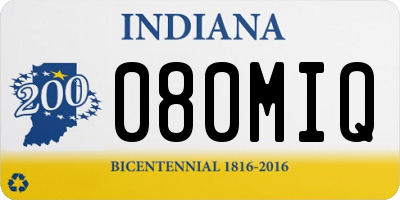 IN license plate 080MIQ