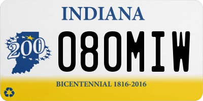 IN license plate 080MIW