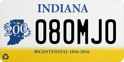 IN license plate 080MJO