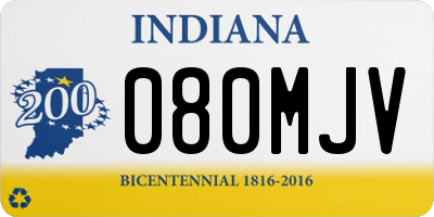 IN license plate 080MJV