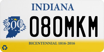IN license plate 080MKM