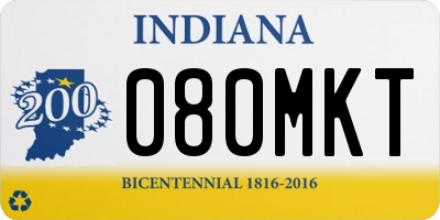 IN license plate 080MKT