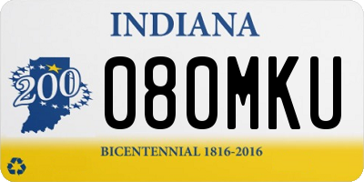 IN license plate 080MKU