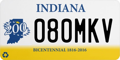 IN license plate 080MKV