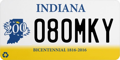 IN license plate 080MKY