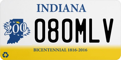 IN license plate 080MLV