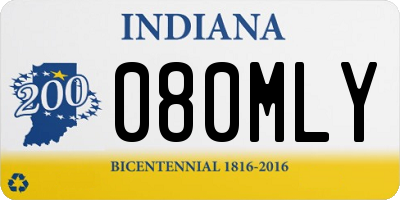 IN license plate 080MLY