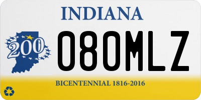 IN license plate 080MLZ