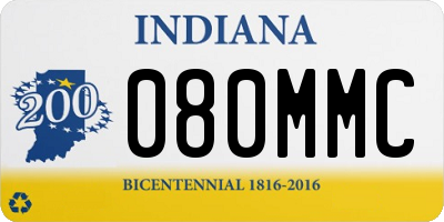 IN license plate 080MMC