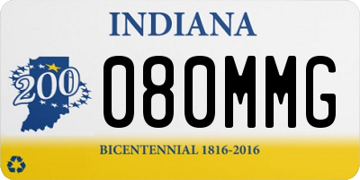 IN license plate 080MMG