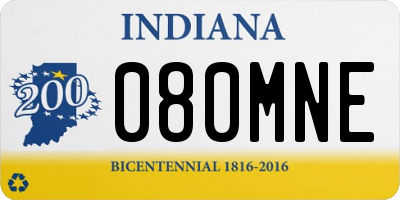 IN license plate 080MNE