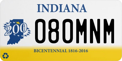IN license plate 080MNM