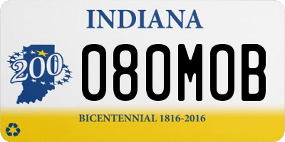 IN license plate 080MOB