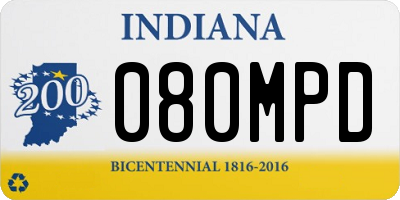 IN license plate 080MPD