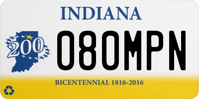 IN license plate 080MPN