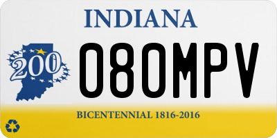 IN license plate 080MPV