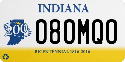 IN license plate 080MQO