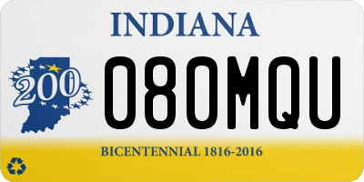 IN license plate 080MQU