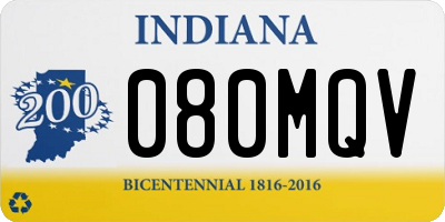 IN license plate 080MQV