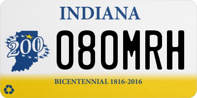 IN license plate 080MRH