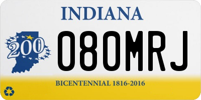 IN license plate 080MRJ