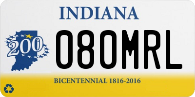 IN license plate 080MRL