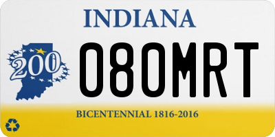 IN license plate 080MRT